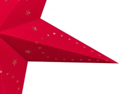 New Beliani Set di 2 decorazioni da appendere LED MOTTI Stella Rosso