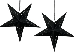 Discount Beliani Set di 2 decorazioni da appendere LED MOTTI Stella Nero