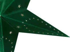 Beliani Set di 2 decorazioni da appendere LED MOTTI Stella smeraldo Verde