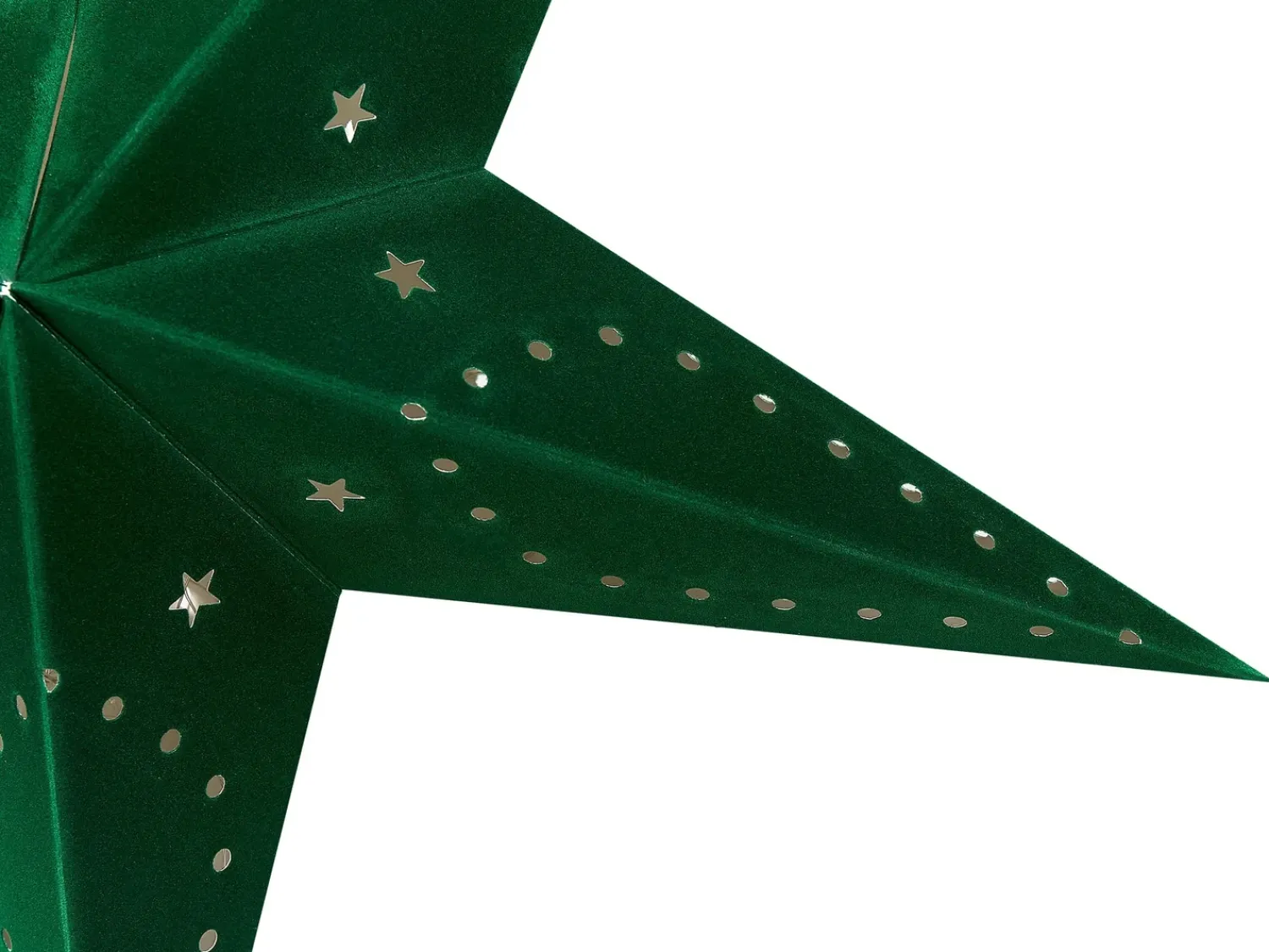 Beliani Set di 2 decorazioni da appendere LED MOTTI Stella smeraldo Verde