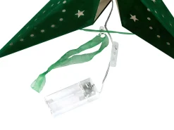 Beliani Set di 2 decorazioni da appendere LED MOTTI Stella smeraldo Verde
