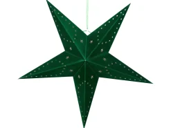 Beliani Set di 2 decorazioni da appendere LED MOTTI Stella smeraldo Verde