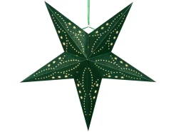 Sale Beliani Set di 2 decorazioni da appendere LED MOTTI Stella smeraldo Verde