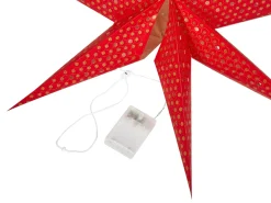 Hot Beliani Set di 4 decorazioni da appendere LED KAMET Stella 60 cm Multicolore