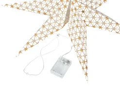 Beliani Set di 4 decorazioni da appendere LED TRISUL Stella 60 cm Multicolore