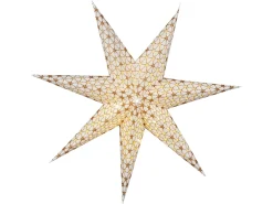 Beliani Set di 4 decorazioni da appendere LED TRISUL Stella 60 cm Multicolore