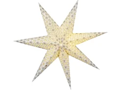 Beliani Set di 4 decorazioni da appendere LED TRISUL Stella 60 cm Multicolore