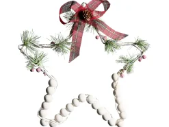 Online Beliani Set di 3 decorazioni da appendere LED KALLAVESI Stella 25/30/35 cm Bianco Bianco Rosso Verde