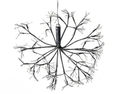 Discount Beliani Set di 2 decorazioni da appendere LED RACKSTA Vischio 30/25 cm Nero