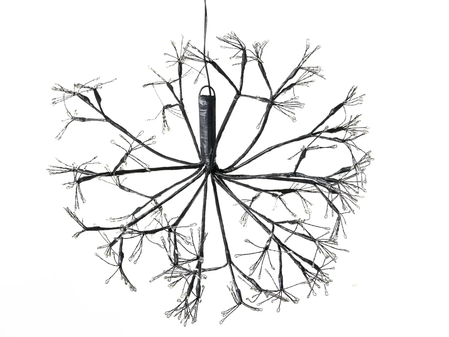 Discount Beliani Set di 2 decorazioni da appendere LED RACKSTA Vischio 30/25 cm Nero