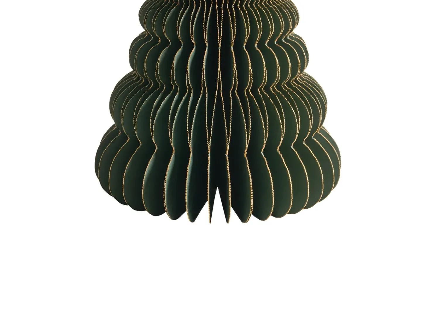 Beliani Set di 5 decorazioni natalizie VORMA Albero di Natale 25 cm Beige/Verde Beige Verde