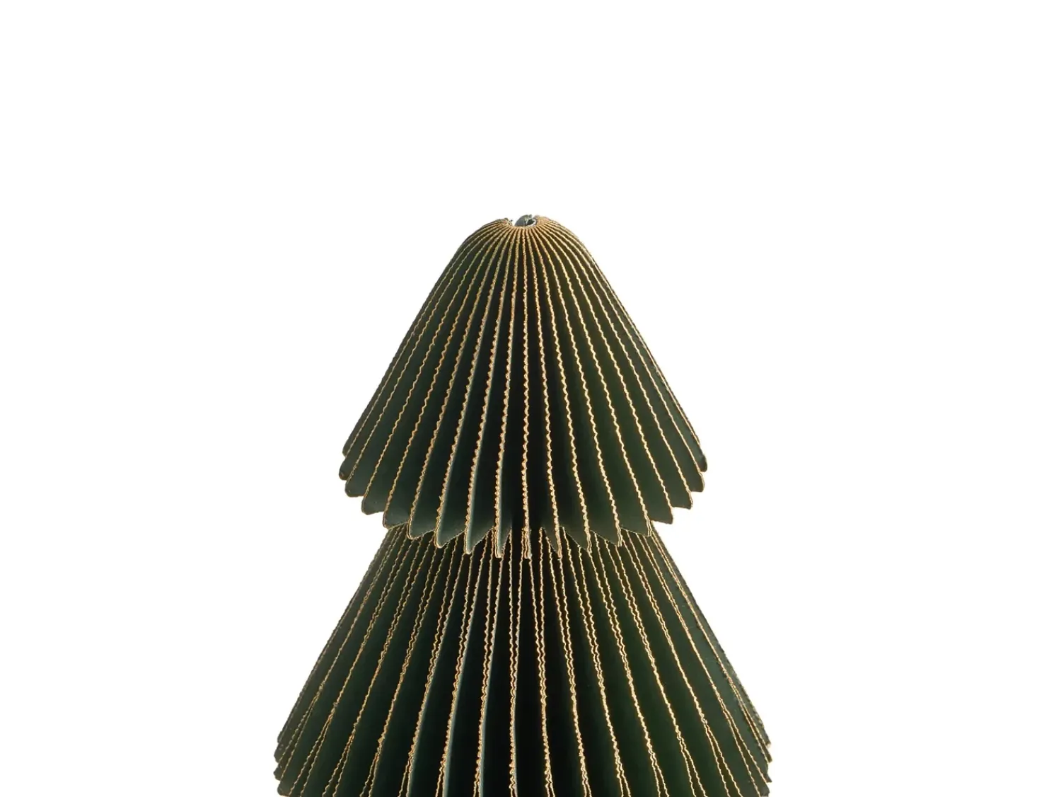 Beliani Set di 5 decorazioni natalizie VORMA Albero di Natale 25 cm Beige/Verde Beige Verde