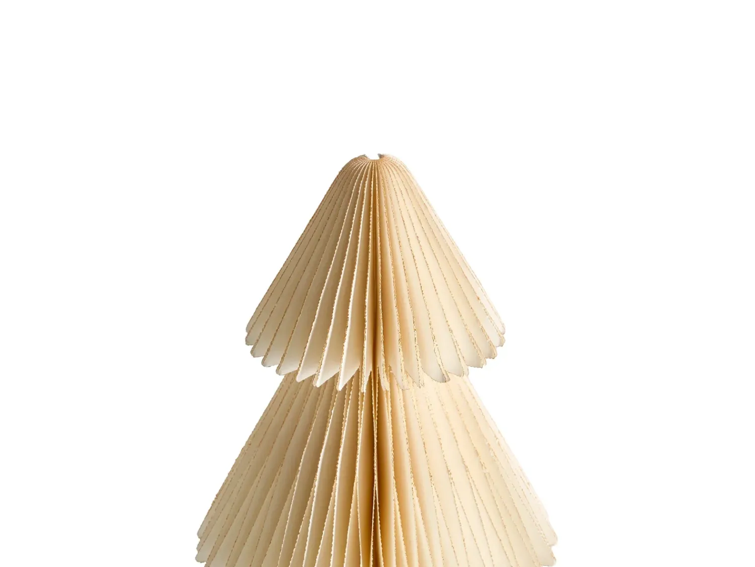 Beliani Set di 5 decorazioni natalizie VORMA Albero di Natale 25 cm Beige/Verde Beige Verde