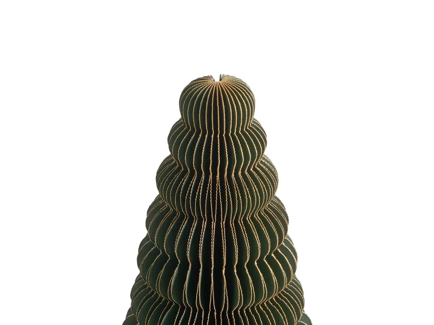 Beliani Set di 5 decorazioni natalizie VORMA Albero di Natale 25 cm Beige/Verde Beige Verde