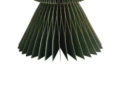 Beliani Set di 5 decorazioni natalizie VORMA Albero di Natale 25 cm Beige/Verde Beige Verde