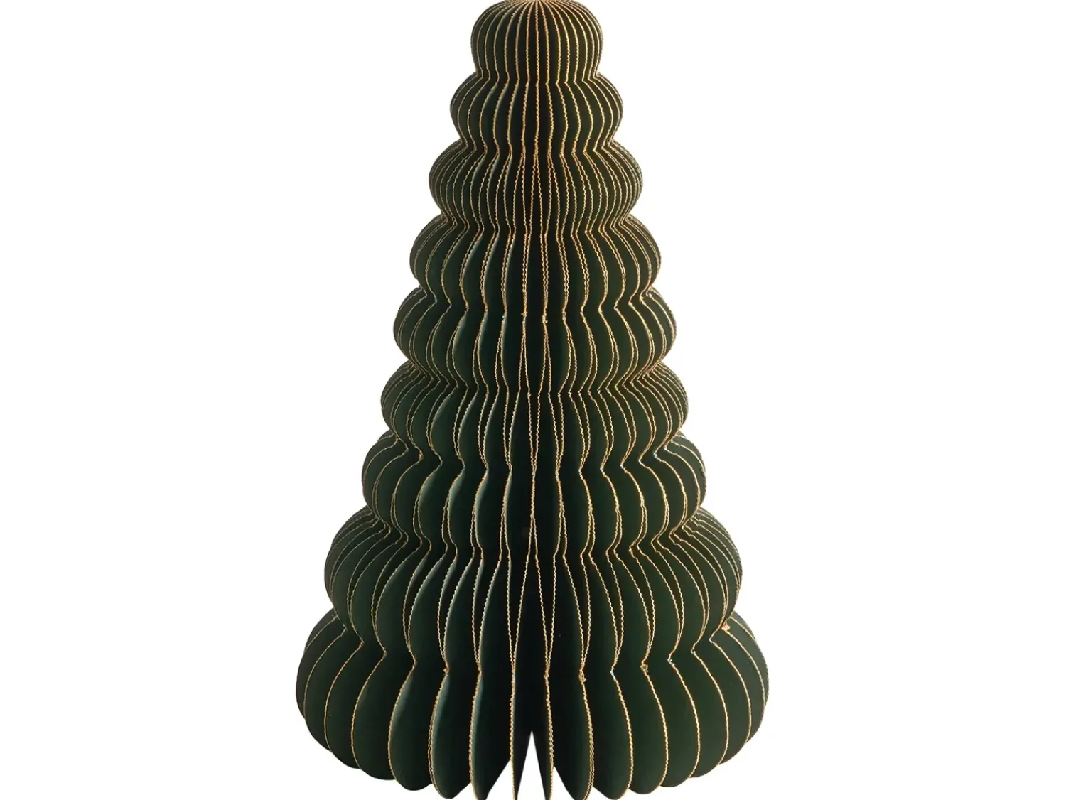 Beliani Set di 5 decorazioni natalizie VORMA Albero di Natale 25 cm Beige/Verde Beige Verde