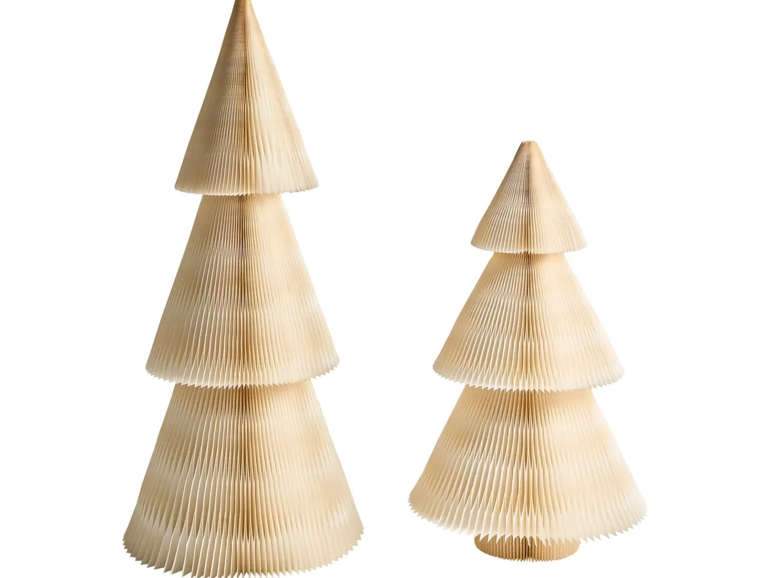 Best Beliani Set di 2 decorazioni natalizie VEFSNA Albero di Natale 90/122 cm Beige