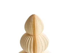 Hot Beliani Set di 6 decorazioni natalizie RANELVA Albero di Natale 14/19/25 cm Marrone/Beige Beige Marrone