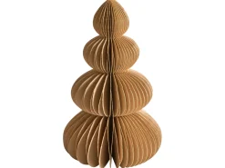 Hot Beliani Set di 6 decorazioni natalizie RANELVA Albero di Natale 14/19/25 cm Marrone/Beige Beige Marrone