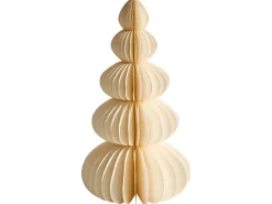 Hot Beliani Set di 6 decorazioni natalizie RANELVA Albero di Natale 14/19/25 cm Marrone/Beige Beige Marrone