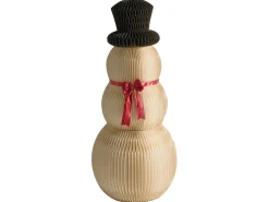 Outlet Beliani Set di 2 decorazioni natalizie KLARALVEN Pupazzo di neve 90/124 cm Beige