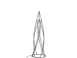Discount Beliani Set di 2 decorazioni natalizie LED NEIDEN Albero di Natale 52/38 cm Argento Nero