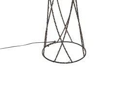 Discount Beliani Set di 2 decorazioni natalizie LED NEIDEN Albero di Natale 52/38 cm Argento Nero