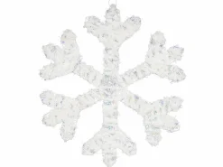 Outlet Beliani Set di 2 decorazioni natalizie LED GURRE Fiocco di neve 40/50 cm Bianco