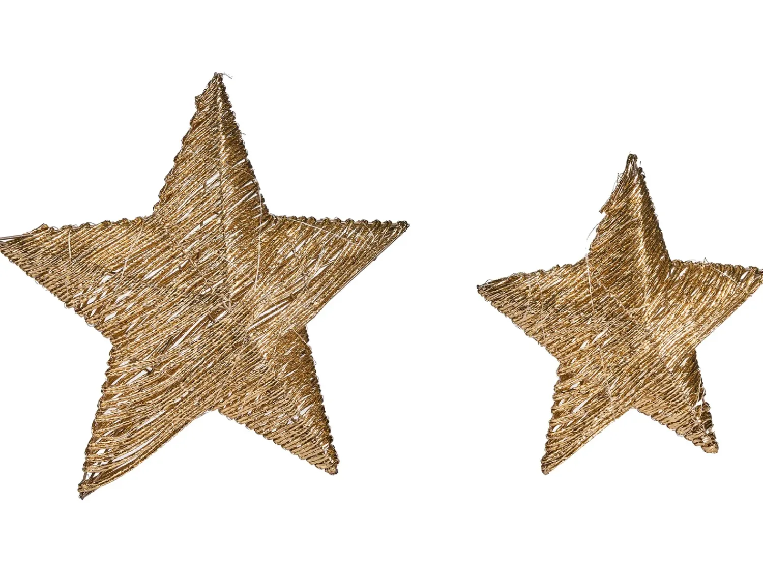 Online Beliani Set di 2 decorazioni natalizie LED HAMPEN Stella 24/30 cm Oro