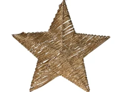 Online Beliani Set di 2 decorazioni natalizie LED HAMPEN Stella 24/30 cm Oro