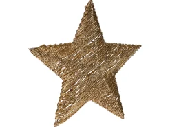 Online Beliani Set di 2 decorazioni natalizie LED HAMPEN Stella 24/30 cm Oro