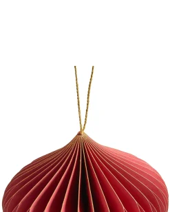 Hot Beliani Set di 18 decorazioni per l'albero di Natale SUSA Carta Rosso