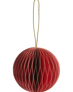 Hot Beliani Set di 18 decorazioni per l'albero di Natale SUSA Carta Rosso