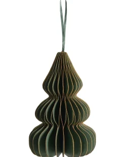Hot Beliani Set di 19 decorazioni per l'albero di Natale ORKLA Carta Verde