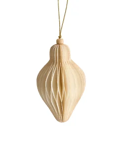 Discount Beliani Set di 20 decorazioni per l'albero di Natale ALTAELVA Carta Beige