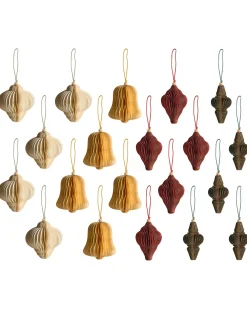 Sale Beliani Set di 20 decorazioni per l'albero di Natale MALSELVA Carta Multicolore