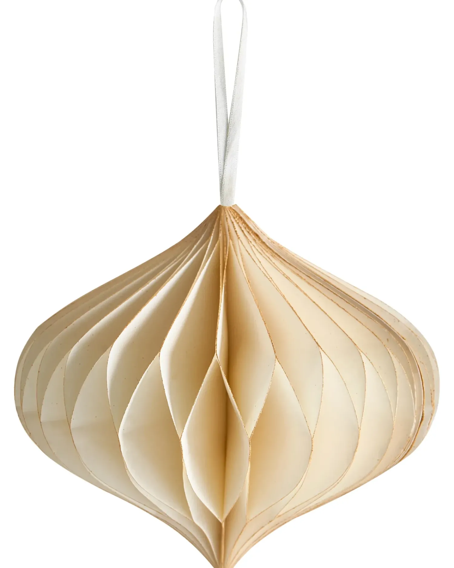 Sale Beliani Set di 20 decorazioni per l'albero di Natale JOLSTRA Carta Beige