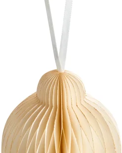 Sale Beliani Set di 20 decorazioni per l'albero di Natale JOLSTRA Carta Beige