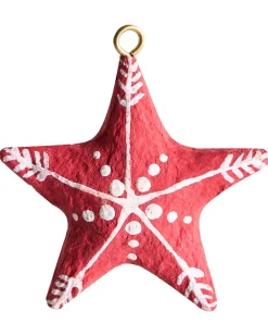 Best Beliani Set di 12 decorazioni per l'albero di Natale GIDEALVEN Cartapesta Rosso/Bianco Bianco Rosso
