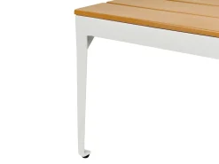 Beliani Set di divani angolari da giardino 5 posti POSITANO Grigio Bianco Marrone Grigio