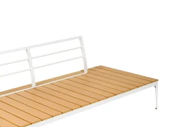 Beliani Set di divani angolari da giardino 5 posti POSITANO Grigio Bianco Marrone Grigio