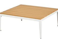 Beliani Set di divani angolari da giardino 5 posti POSITANO Grigio Bianco Marrone Grigio