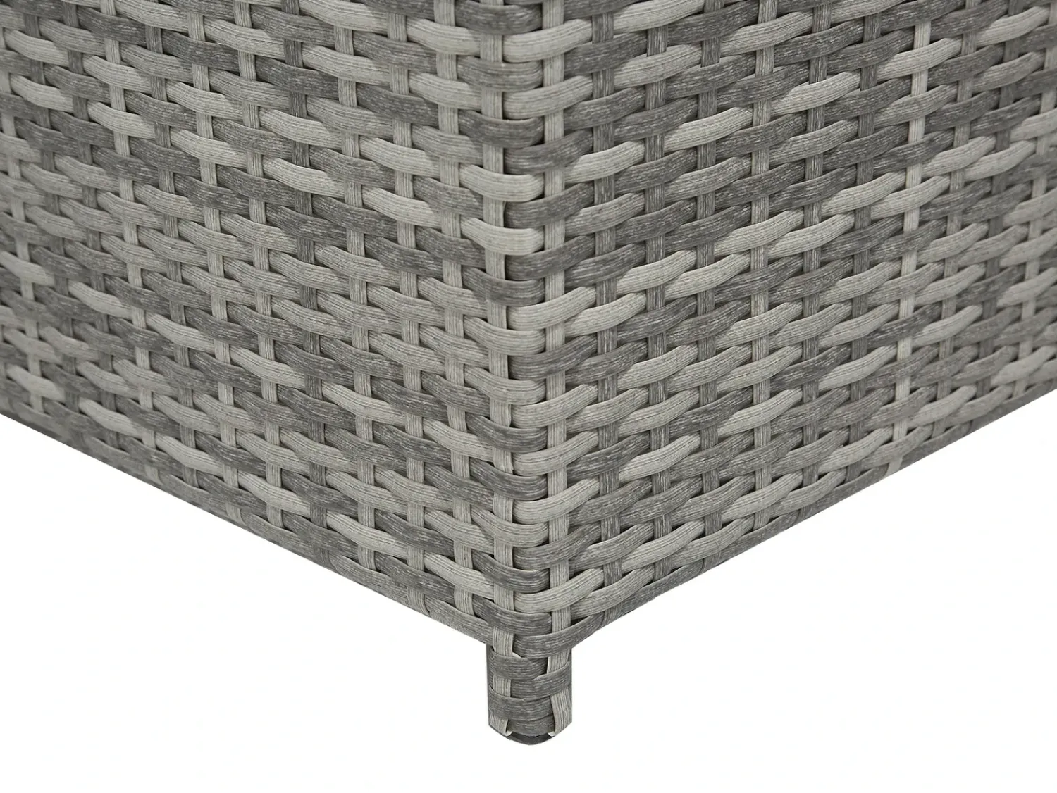 Outlet Beliani Set di divani angolari da giardino 4 posti AVOLA Lato Sinistro Rattan sintetico (PE) Grigio