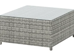 Outlet Beliani Set di divani angolari da giardino 4 posti AVOLA Lato Sinistro Rattan sintetico (PE) Grigio