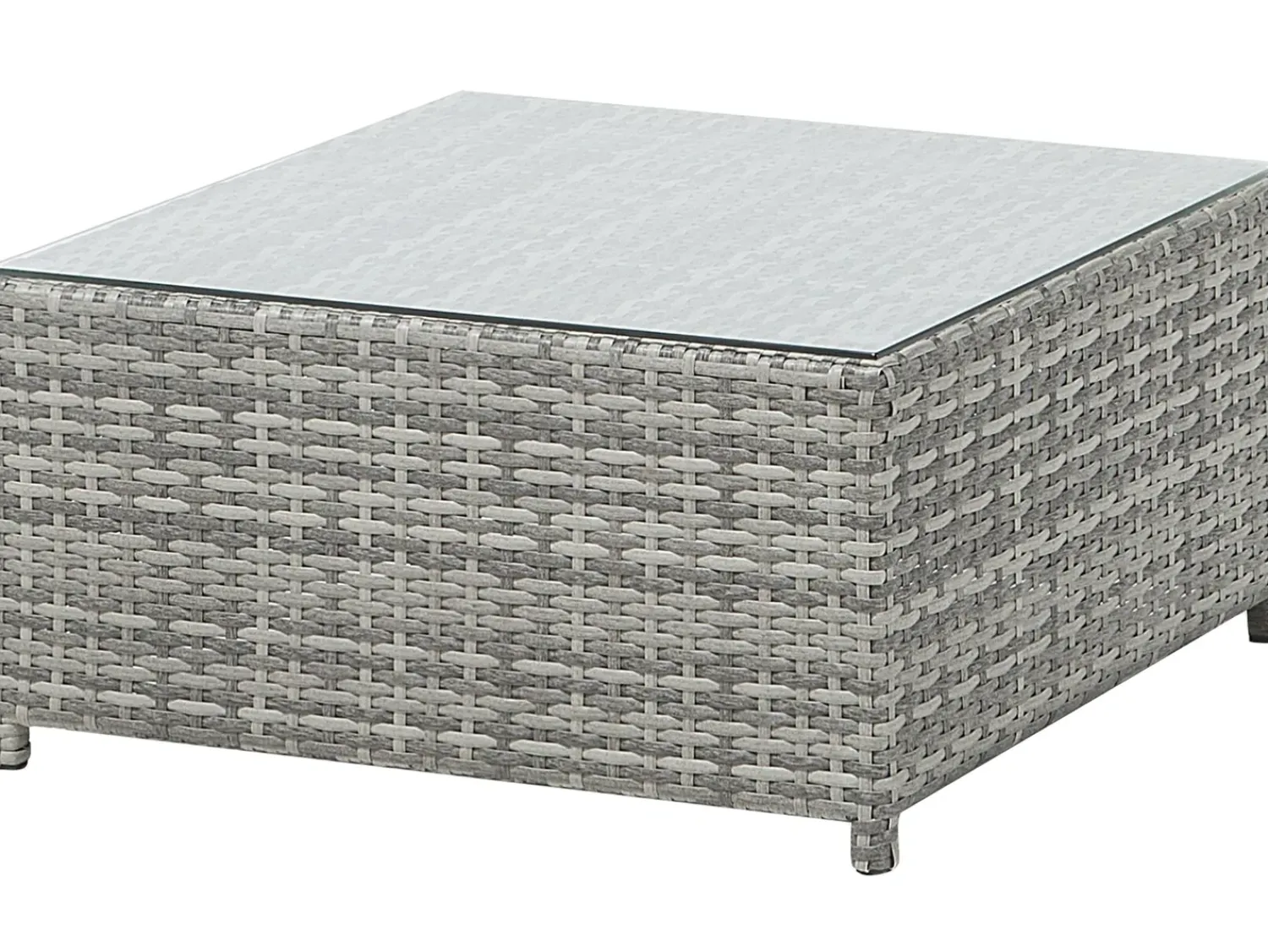 Outlet Beliani Set di divani angolari da giardino 4 posti AVOLA Lato Sinistro Rattan sintetico (PE) Grigio