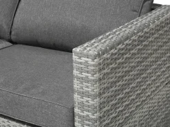 Outlet Beliani Set di divani angolari da giardino 4 posti AVOLA Lato Sinistro Rattan sintetico (PE) Grigio