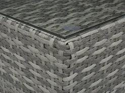 Outlet Beliani Set di divani angolari da giardino 4 posti AVOLA Lato Sinistro Rattan sintetico (PE) Grigio