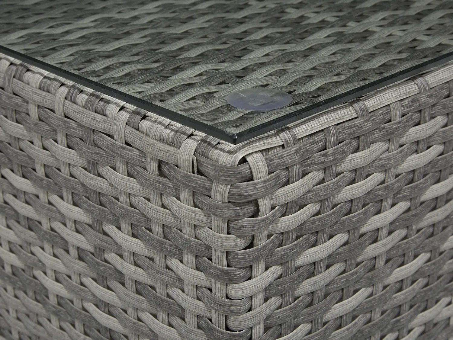 Outlet Beliani Set di divani angolari da giardino 4 posti AVOLA Lato Sinistro Rattan sintetico (PE) Grigio