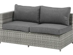 Outlet Beliani Set di divani angolari da giardino 4 posti AVOLA Lato Sinistro Rattan sintetico (PE) Grigio