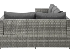 Outlet Beliani Set di divani angolari da giardino 4 posti AVOLA Lato Sinistro Rattan sintetico (PE) Grigio